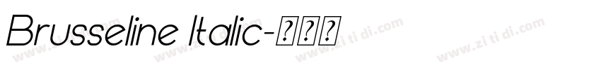 Brusseline Italic字体转换